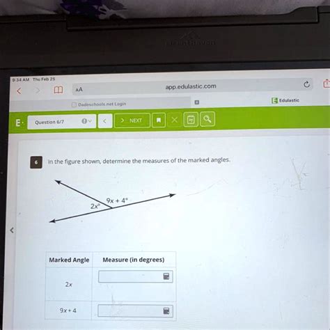 Solved In The Figure Shown Determine The Measures Of The Marked