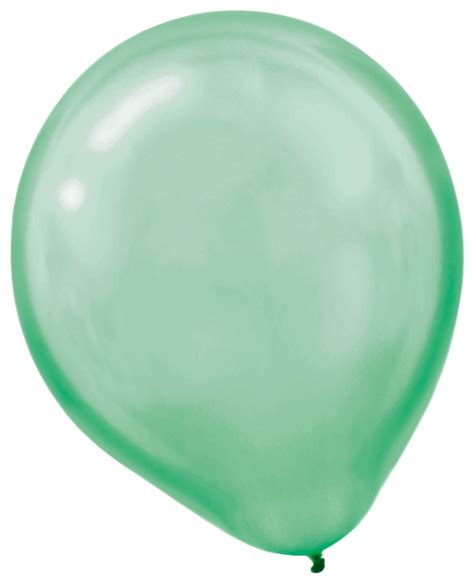 Festive Green Pearl 12" Latex Balloons - Inflated
