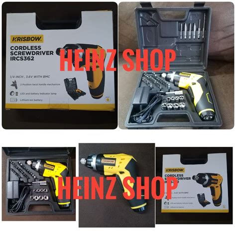 Jual Mesin Bor Obeng Original Krisbow Cordless Screwdriver Set Pcs