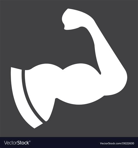 Arm Muscle Glyph Icon Fitness And Sport Biceps Vector Image