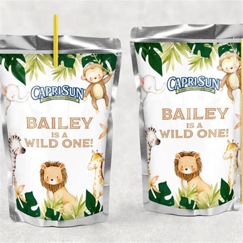 Capri Sun Personalized Labels Etsy