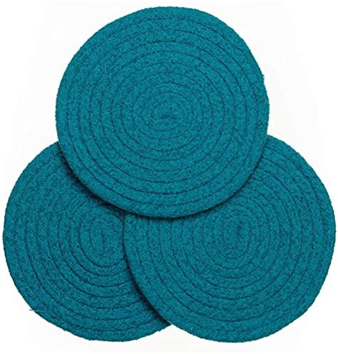 Trivets For Hot Pots And Pans Kitchen Discovery 8 Chenille Trivets Set Of 3 Large Woven Pot