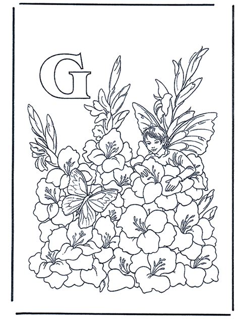 Coloriage Alphabet Fleurs G Sur Hugolescargot