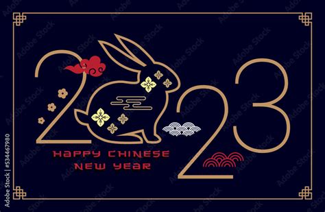 Chinese new year 2023 year of the rabbit - Chinese zodiac symbol, Lunar ...