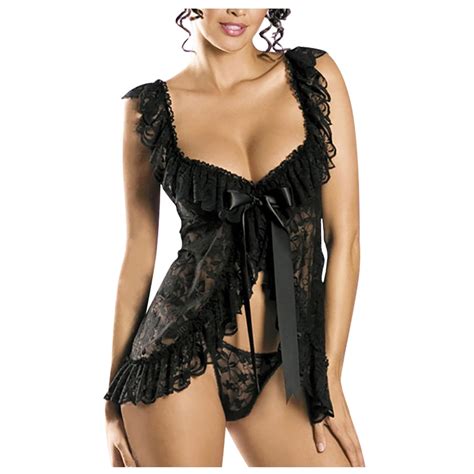 Odeerbi Women S Lingerie Dress Set Valentine S Day Sexy Lace Sexy