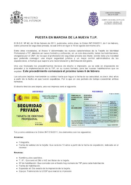 Sección Sindical Securitas Barcelona PUESTA EN MARCHA DE LA NUEVA TIP