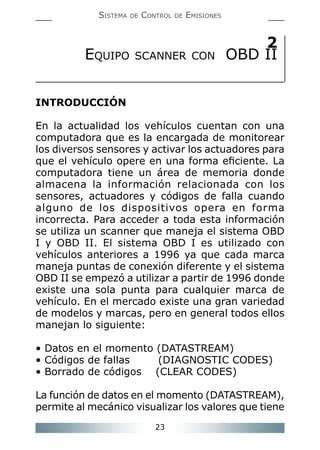 Equipo Scanner Con Obd Ii Pdf Descarga Gratuita