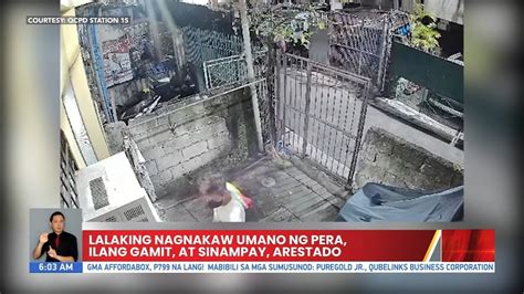 Lalaking Nagnakaw Umano Ng Pera Ilang Gamit At Sinampay Arestado