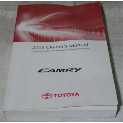 Toyota Camry 2008 Factory Original OEM Owner Manual User Owners Guide Book