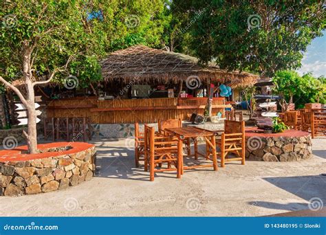 Beach Bar At Tropical Island Luxury Beach Resort Stock Image Image