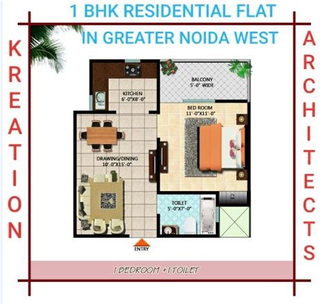 Residential 1BHK Flat Unit For A Group Housing Project At Sector 01