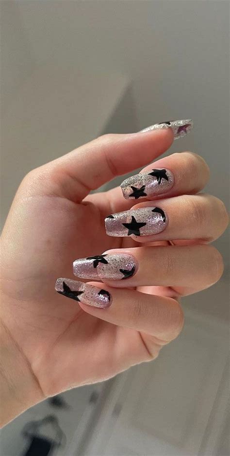 Shine Like the Star with Stunning Nails Art | starry nails design tutorial | Star nails ...