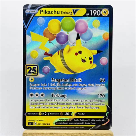 Jual Pikachu Terbang V 25th Celebrations S8a Rr Kartu Pokemon Indonesia