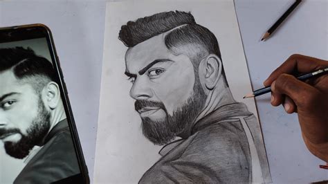 How To Draw Virat Kohli Sketch Step By Step Indian Cricketer Virat