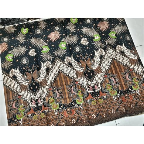 Kain Batik Solo Parang Gunung Kembang Bulu Coklat Shopee Indonesia