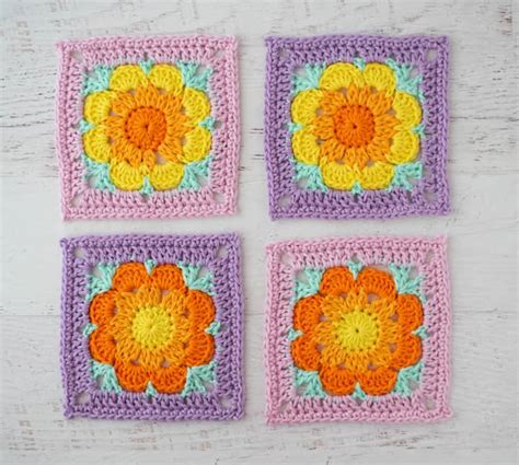 A Cup of Sunshine Crochet Flower Coasters Pattern - Crochet with ...