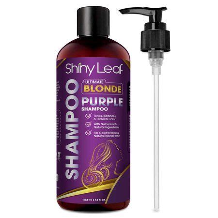 Shiny Leaf Blonde Purple Shampoo – Sulfate & Paraben Free, Color-Toning ...