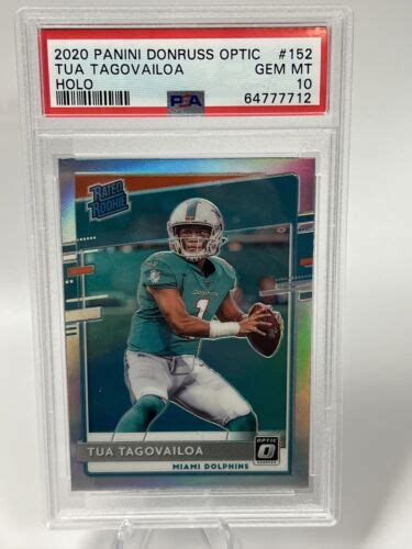 Panini Donruss Optic Tua Tagovailoa Silver Holo Psa Gem Mint