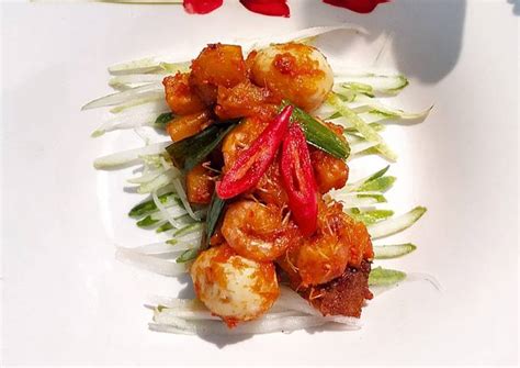 Resep Sambal Goreng Kentang Telur Puyuh Dan Udang Oleh Khalida Fara Ni