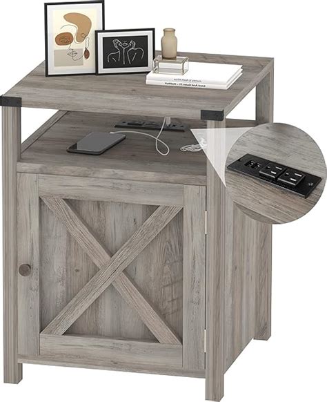 Table De Chevet Rustique Avec Station De Charge Table D Appoint