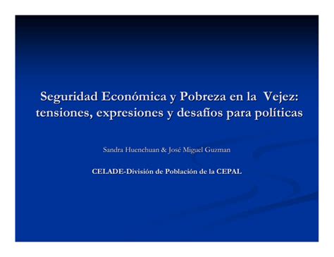 Presentación Comisión Económica para América Latina y el Caribe