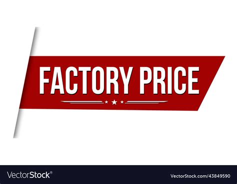 Factory Price Red Ribbon Or Banner Design Vector Image