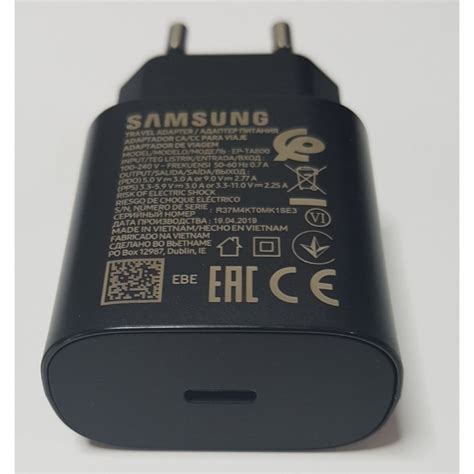 Samsung EP TA800 Cargador USB 11V Cable USB C 1m Negro