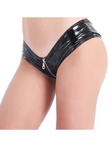 Freebily String Tanga Vita Alta Micro Mini Perizoma Pelle Donna Sexy