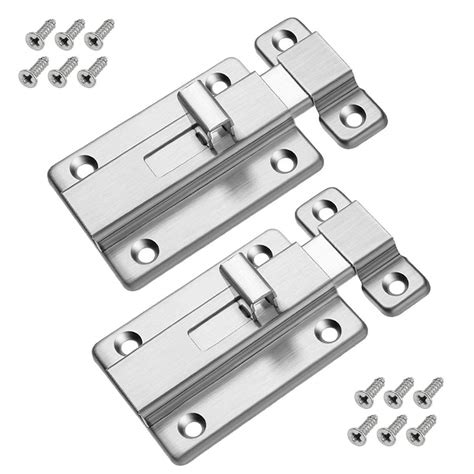 Buy Door Bolts 2 Pieces Stainless Steel Latch Sliding Door Lock