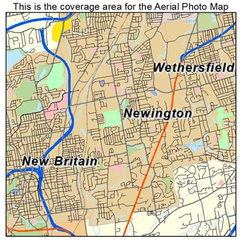 Aerial Photography Map of Newington, CT Connecticut