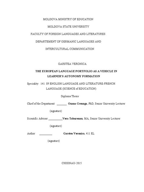 Moldova Ministry of Education | PDF