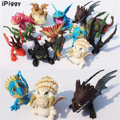 13pcs/lot How To Train Your Dragon Night Fury Dragon Figures 2 PVC ...