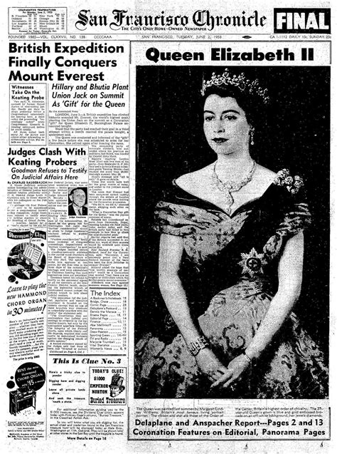 Chronicle Covers When Queen Elizabeth IIs Coronation Hit Its Peak