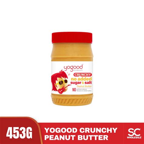 YOGOOD Peanut Butter No Sugar Crunchy 453g No Added Sugar Salt