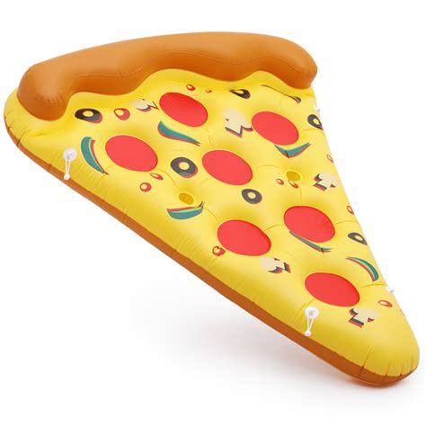 Monibloom Giant Inflatable Pizza Slice Pool Float Raft Outdoor Swimming