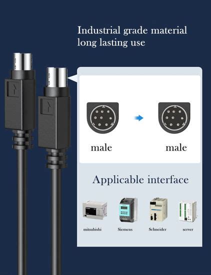 Getuscart Juxinice Mini Din Pin Male To Male Cable Copper Wire Pin