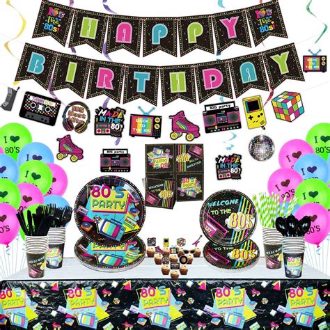 80s Party Supplies - Back to the 80s Party Decorations Set Including ...