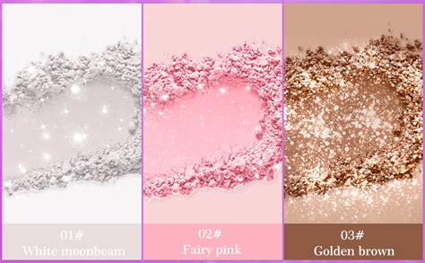 Hocossy Highlighter Powder Stick 3 Colors Polvo De Hadas Glitter