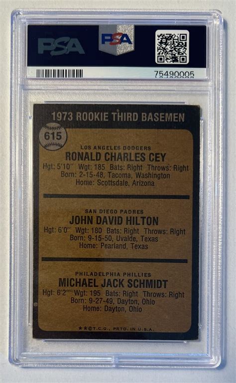 Ron Cey Mike Schmidt John Hilton Topps High Third Basemen