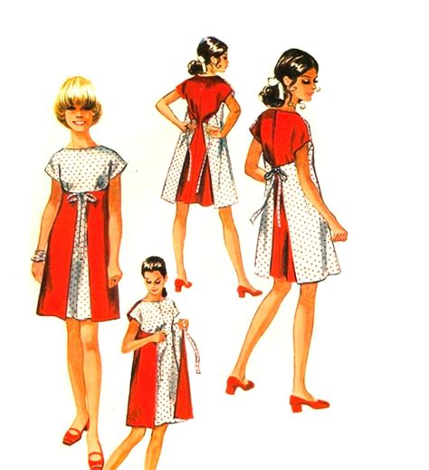 Sassy Mod Jiffy Front Or Back Wrap Dress Simplicity 8771 Vintage