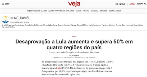 Veja Cita Pesquisa Realizada Pela Paraná Pesquisas Paraná Pesquisas