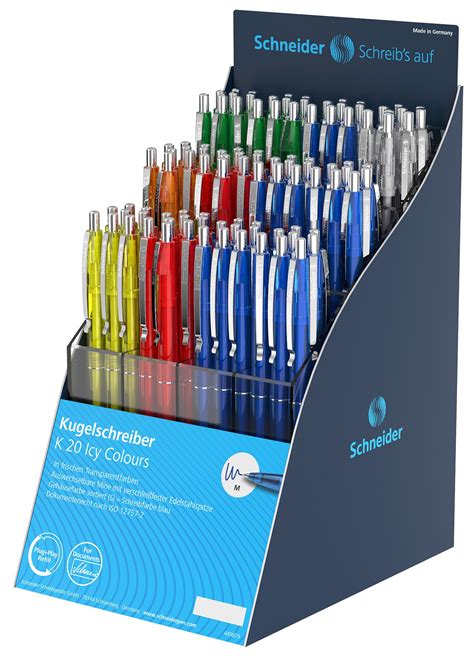 SCHNEIDER Kugelschreiber K20 ICY 004163 ass 100 Stück Krebser AG Büromaterial Shop