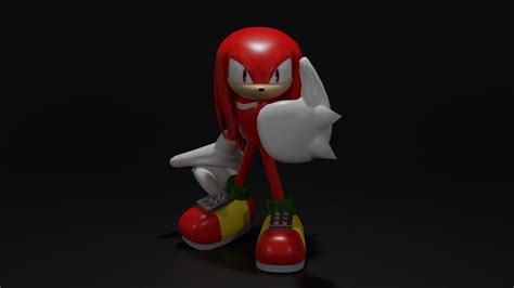 Sonic - Knuckles 3D model rigged | CGTrader