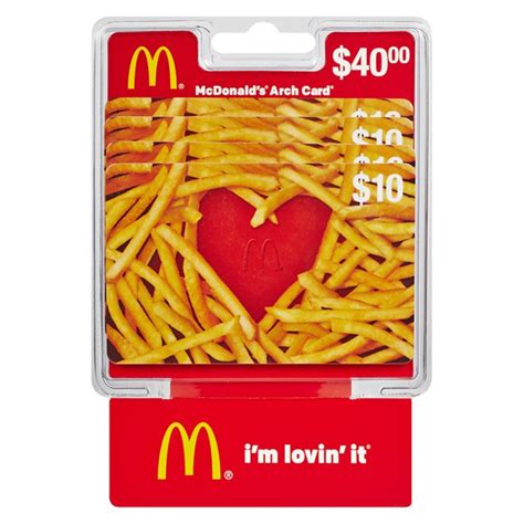 MCDONALD'S 4 Pack - $10 Gift Cards - 1Source