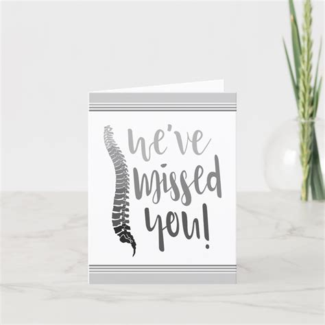 Weve Missed You Chiropractic Card Zazzle