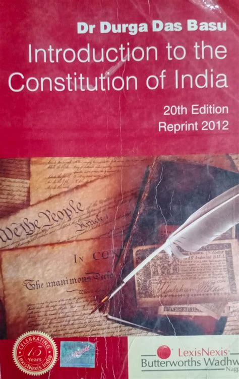 Introduction To The Constitution Of India By Durga Das Basu Second