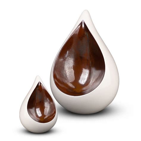 Teardrop Duo Urn Wit Keramiek Bij UitvaartUniq Nl UitvaartUniq