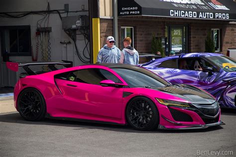 Pink Acura Nsx With Black Wheels Benlevy