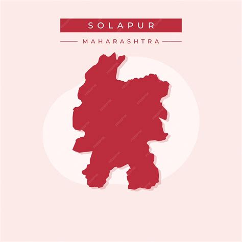 Premium Vector | Vector map of solapur illustration