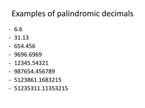 PPT - Palindromic decimal PowerPoint Presentation, free download - ID ...